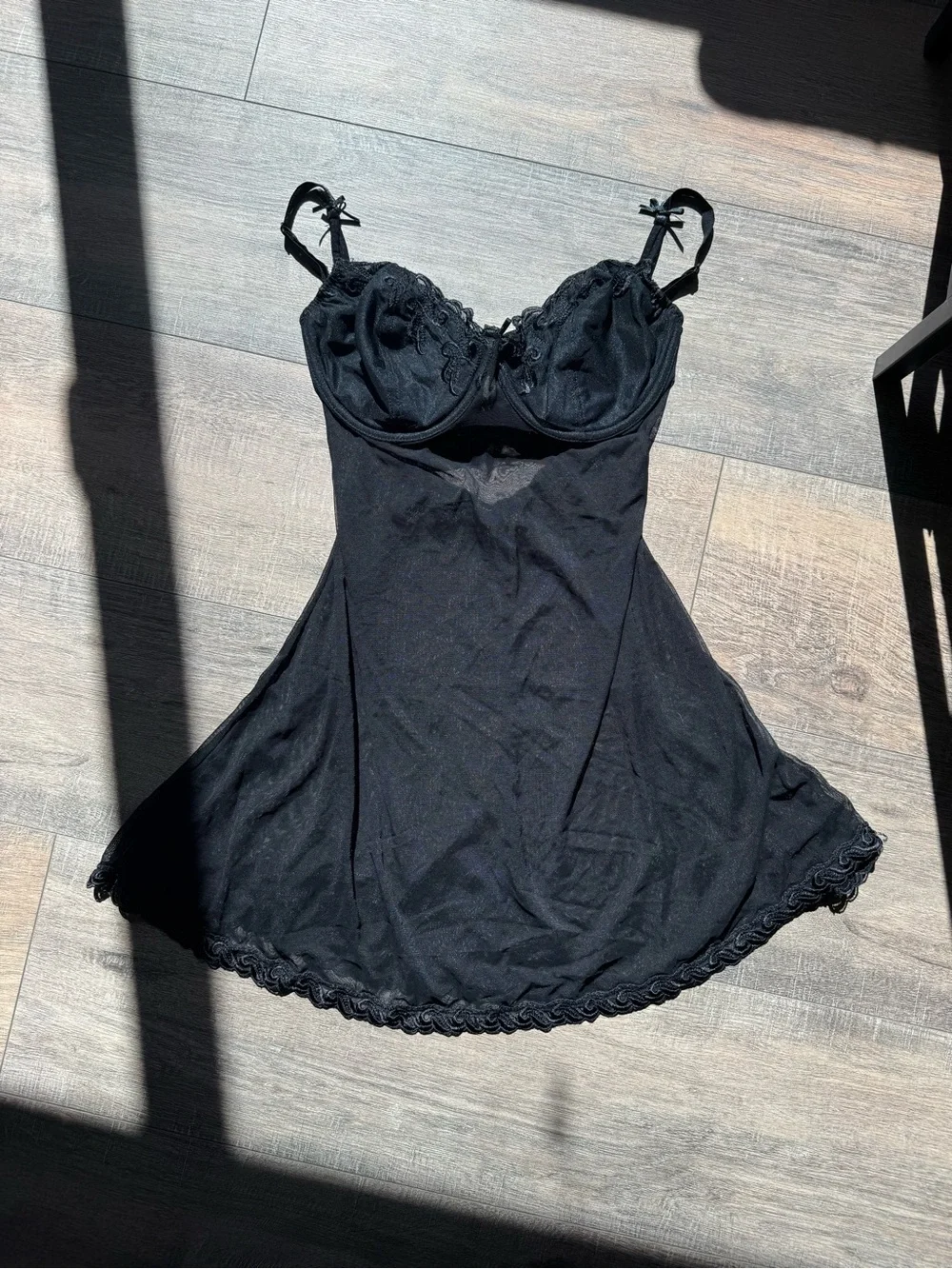 Victorias Secret Vintage 90s-2000s Black Slip Dress